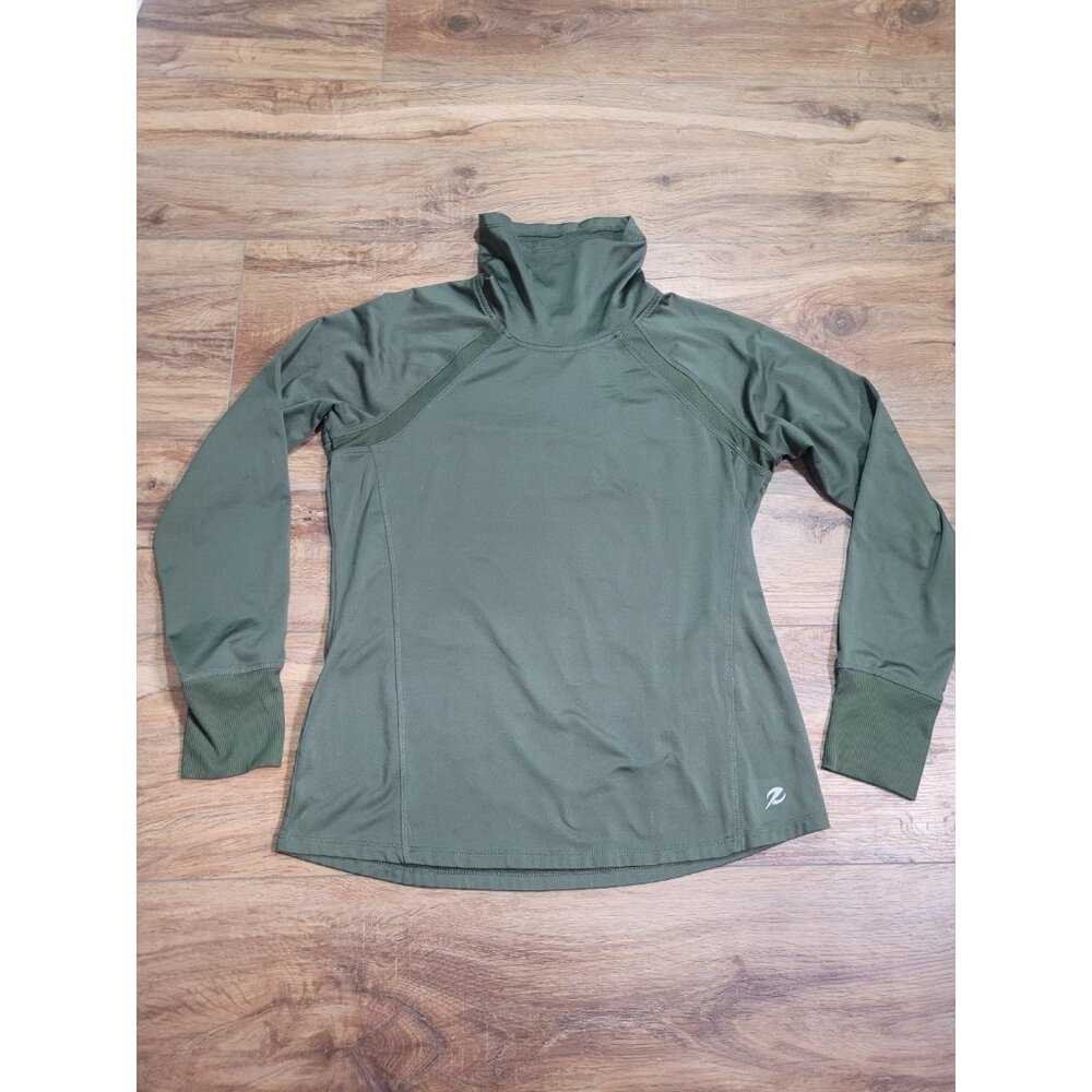 Energy Zone Performance Womens Green Longsleeve Shirt Size Medium Base Layer